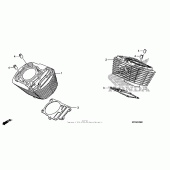 Схема вузла: Циліндр для Honda VT1300 Fury