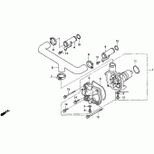 Схема узла: Водяной насос для Honda GL1500 Gold Wing Aspencade