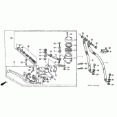 Схема узла: Передний тормозной цилиндр для Honda VFR400