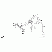 Схема вузла: Система вентиляція картера (1) для Honda CBF600
