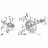 Схема вузла: Головка циліндра для Honda CRF450 CRF450R