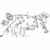 Схема вузла: Електрообладнання для Honda VT600 Shadow VLX Deluxe