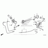 Схема вузла: Ручка керма & Пульт управління рульовой & Троси для Honda CB300F