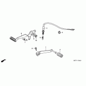Схема вузла: Brake pedal / change pedal для Honda CBF500