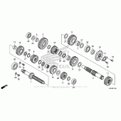 Схема вузла: Трансмісія для Honda CRF150 CRF150R