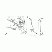 Схема узла: Передний тормозной цилиндр (2) для Honda NX500 Dominator