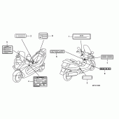 Схема узла: Информационные наклейки для Honda FJS400 Silver Wing