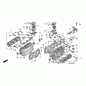 Схема вузла: Головка циліндра для Honda GL1500 Gold Wing Aspencade