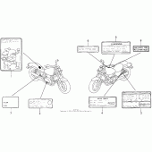 Схема узла: Информационные наклейки для Honda VF750 Magna