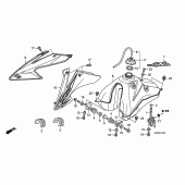 Схема узла: Топливный бак (CRF230F8/9) для Honda CRF230 CRF230F