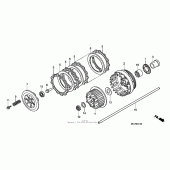 Схема вузла: Зчеплення для Honda VTX1800