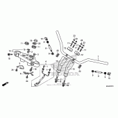 Схема узла: Руль 2 для Honda VT750 Shadow Spirit