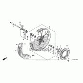 Схема вузла: Переднє колесо для Honda XR650