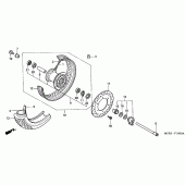 Схема узла: Передние колесо для Honda VT750 Black Widow