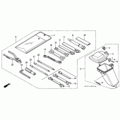 Схема вузла: Tools / tool box для Honda NX650 Dominator