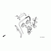 Схема вузла: Ланцюг ГРМ і Натяжитель і Успокоитель для Honda CB1000 CB1000F