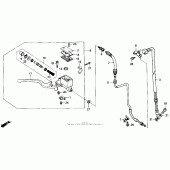 Схема вузла: Передній гальмівний циліндр для Honda NX250