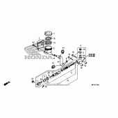 Схема вузла: Задній гальмівний циліндр для Honda VT1300 Interstate