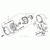 Схема вузла: Фара для Honda VT750 Shadow Deluxe