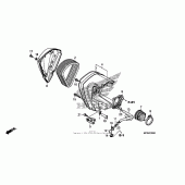 Схема узла: Воздушный фильтр для Honda VT1300 Fury