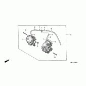 Схема вузла: Карбюратор (ASSY.) Для Honda VT600 Shadow VLX