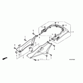 Схема вузла: Side cover + rear cowl для Honda ST1300 Pan-European