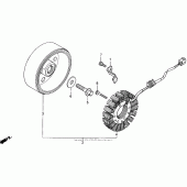 Схема вузла: Генератор для Honda CBR600 CBR600F Smokin Joe s Edition
