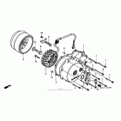 Схема вузла: Ліва кришка картера для Honda VT750 Shadow Deluxe