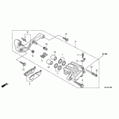 Схема вузла: Задній гальмівний супорт для Honda NSA700 DN-01