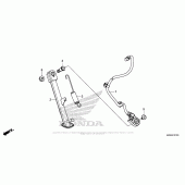 Схема вузла: Бічна підніжка для Honda CBR500 CBR500R