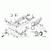 Схема вузла: Задній важіль (Маятник) для Honda XR650