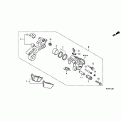 Схема узла: Задний тормозной суппорт для Honda VTR250 VTR