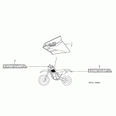 Схема вузла: Label read the manual для Honda XR400