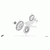 Схема узла: Привод стартера для Honda CMX300 Rebel