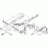Схема узла: Swingarm/chain case для Honda NX250