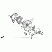 Схема вузла: Повітряний фільтр для Honda VT1300 Fury