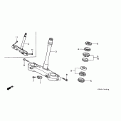 Схема узла: Рулевая траверса для Honda CR250
