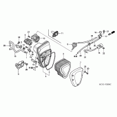 Схема вузла: Повітряний фільтр для Honda VTX1800