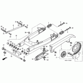 Схема узла: Задний рычаг (Маятник) для Honda VT750 Shadow A.C.E.