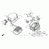 Схема вузла: Повітряний фільтр для Honda VTR1000 Superhawk
