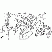 Схема узла: Воздушный фильтр для Honda XR250