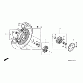 Схема узла: Заднее колесо для Honda VT750 Shadow A.C.E.