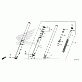 Схема вузла: Вилка передньої осі для Honda CMX500 Rebel