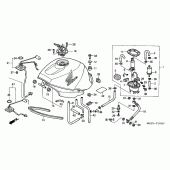 Схема узла: Топливный бак (X/Y/1/2/3/4) для Honda CBR1100XX Blackbird