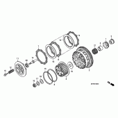 Схема вузла: Зчеплення для Honda CBF600