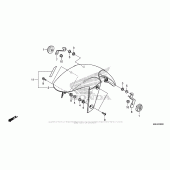 Схема вузла: Переднє крило для Honda CBR650F