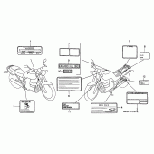 Схема узла: Информационные наклейки для Honda CB750 Seven Fifty