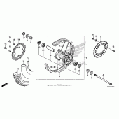 Схема вузла: Заднє колесо для Honda CRF250 CRF250L
