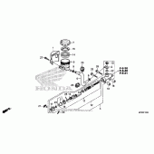 Схема вузла: Задній гальмівний циліндр для Honda VT1300 Sabre