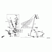 Схема узла: Передний тормозной цилиндр для Honda CTX1300